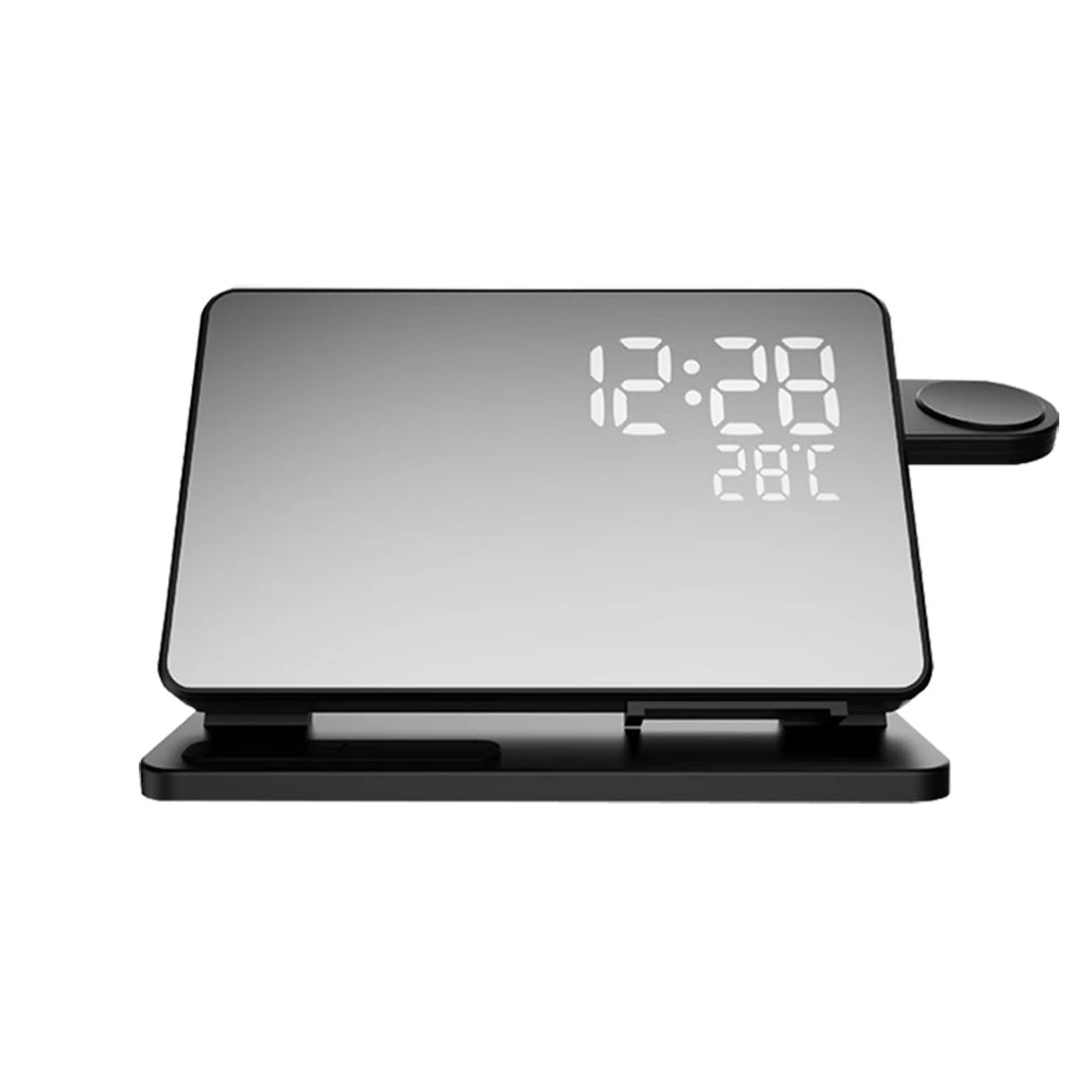 3 in 1 Wireless Fast Charging Station with Alarm Clock