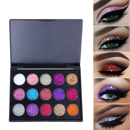 30 Color Glitter Eyeshadow Palette for Face and Body Makeup