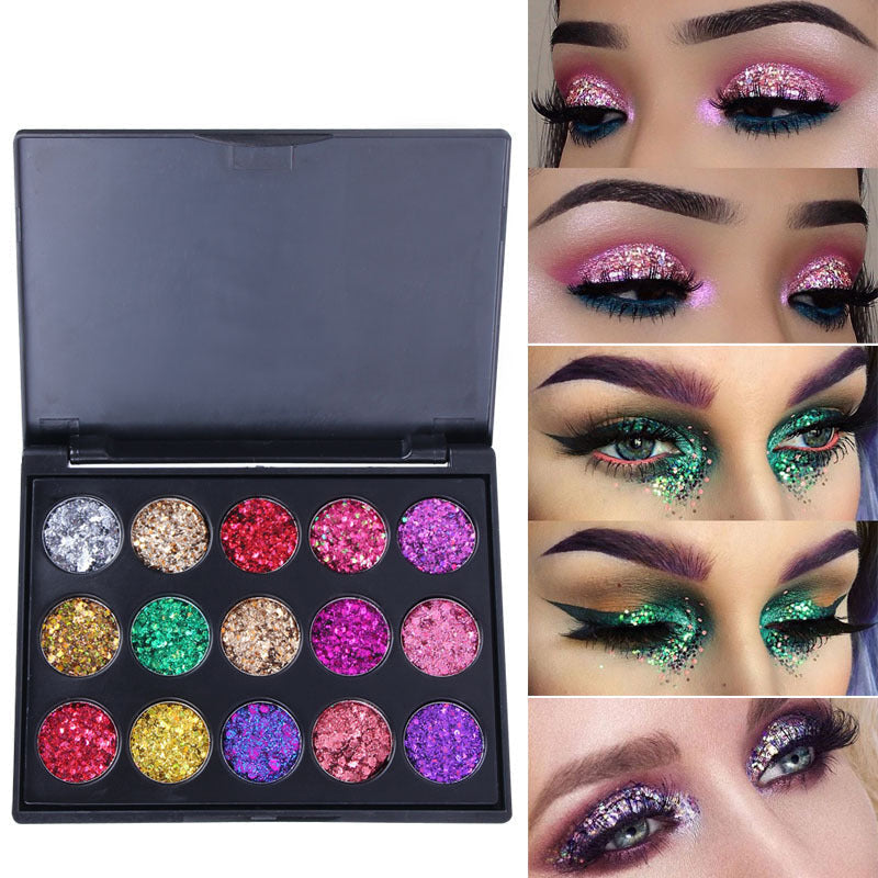 30 Color Glitter Eyeshadow Palette for Face and Body Makeup
