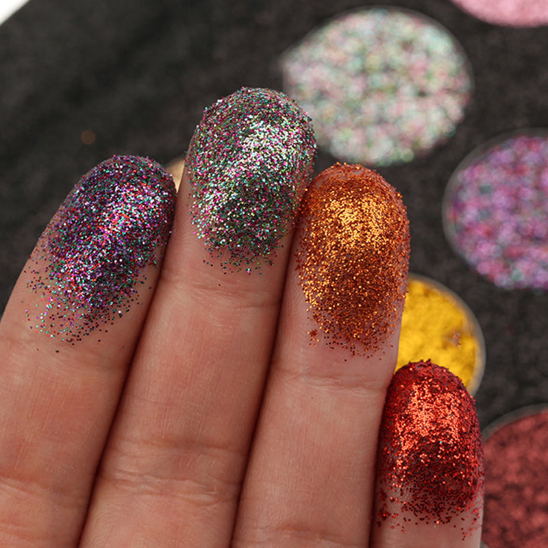 30 Color Glitter Eyeshadow Palette for Face and Body Makeup