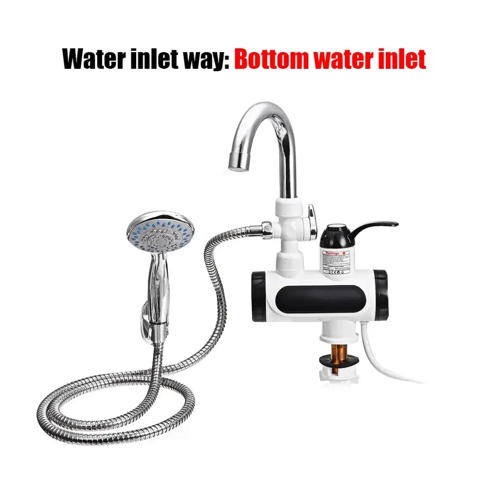 3000W Instant Hot Water Electric Kitchen Tap With Display