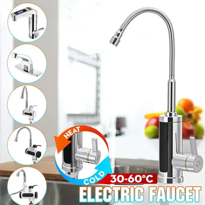 3000W Instant Hot Water Electric Kitchen Tap With Display