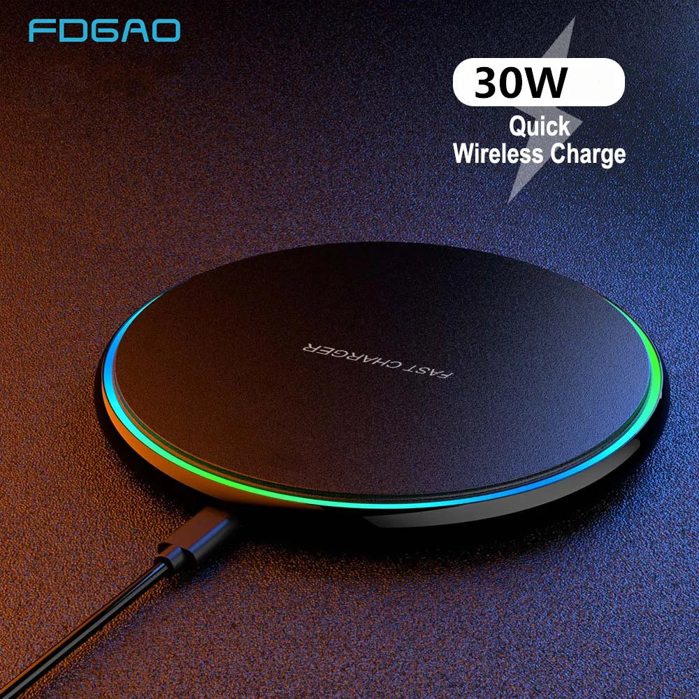 30W Magnetic Wireless Charging Pad with USB C Cable