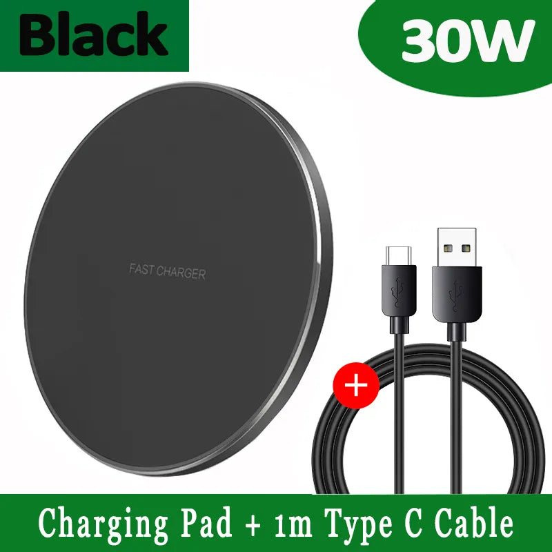 30W Magnetic Wireless Charging Pad with USB C Cable