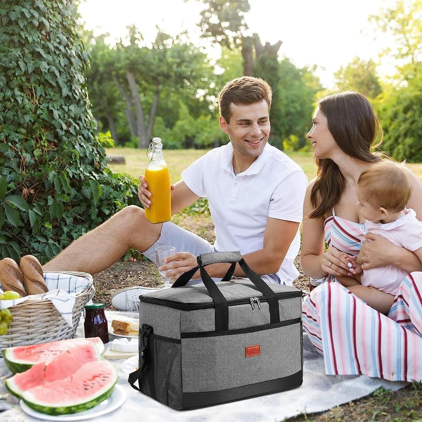 33L Insulated Waterproof Cooler Bag for Outdoor Travel and Picnics