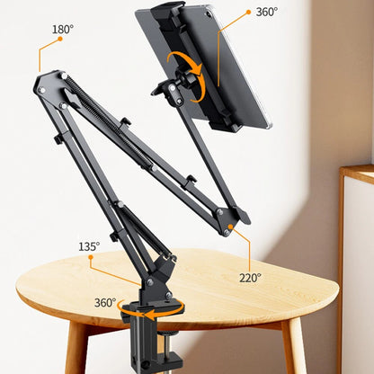 360 Degree Adjustable Tablet Stand with Aluminum Arm