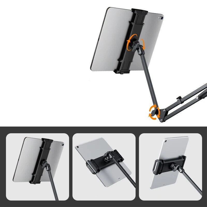 360 Degree Adjustable Tablet Stand with Aluminum Arm