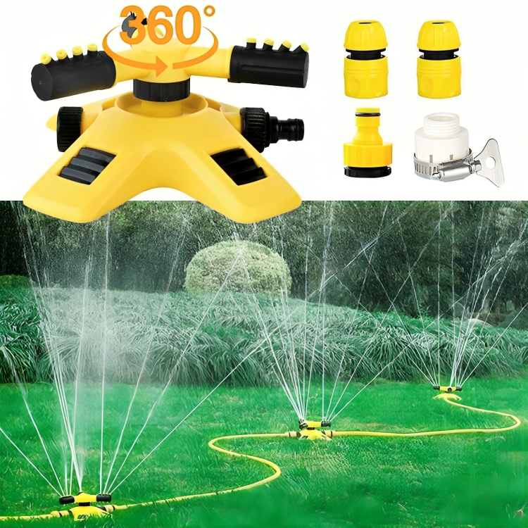 360 Degree Rotating Lawn Sprinkler with Adjustable Water Spray
