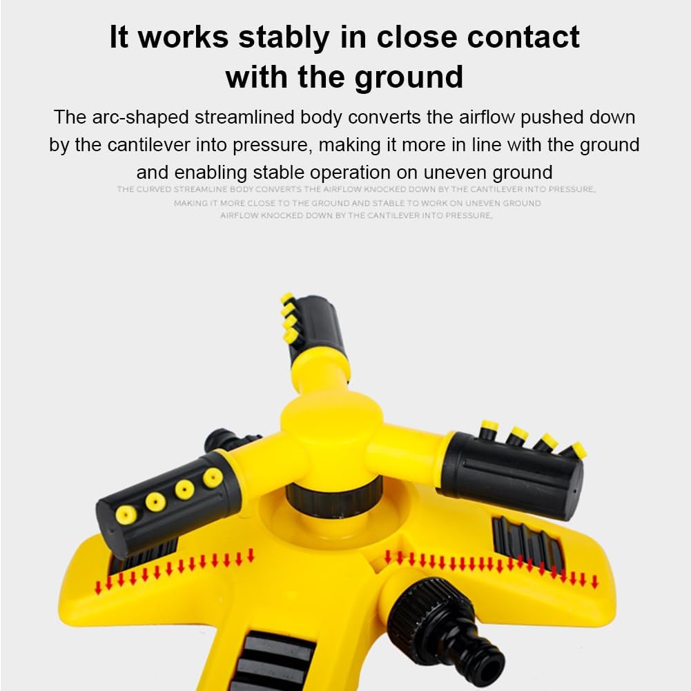 360 Degree Rotating Lawn Sprinkler with Multi Angle Spray Nozzles