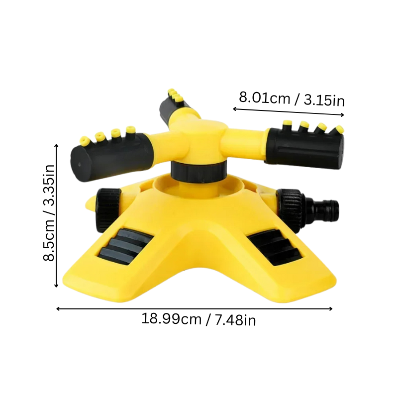 360 Degree Rotating Lawn Sprinkler with Multi Angle Spray Nozzles