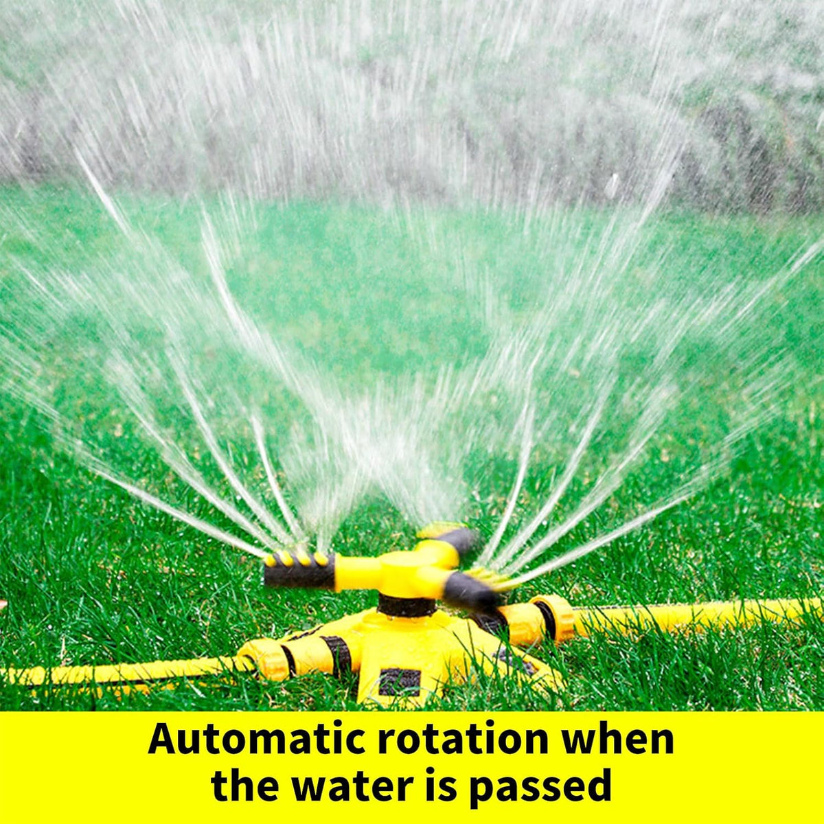 360 Degree Rotating Lawn Sprinkler with Multi Angle Spray Nozzles