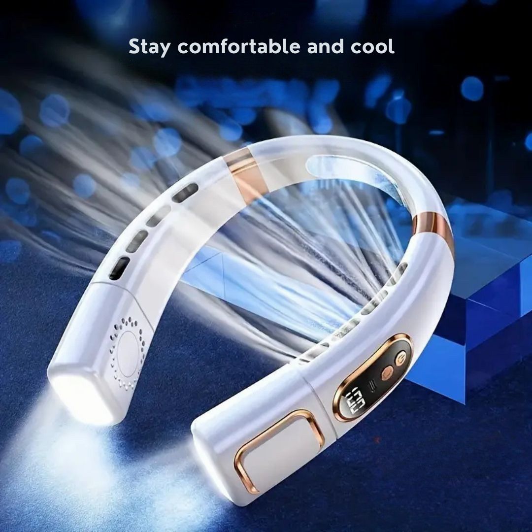 360° Bladeless Digital Neck Fan with LED Display