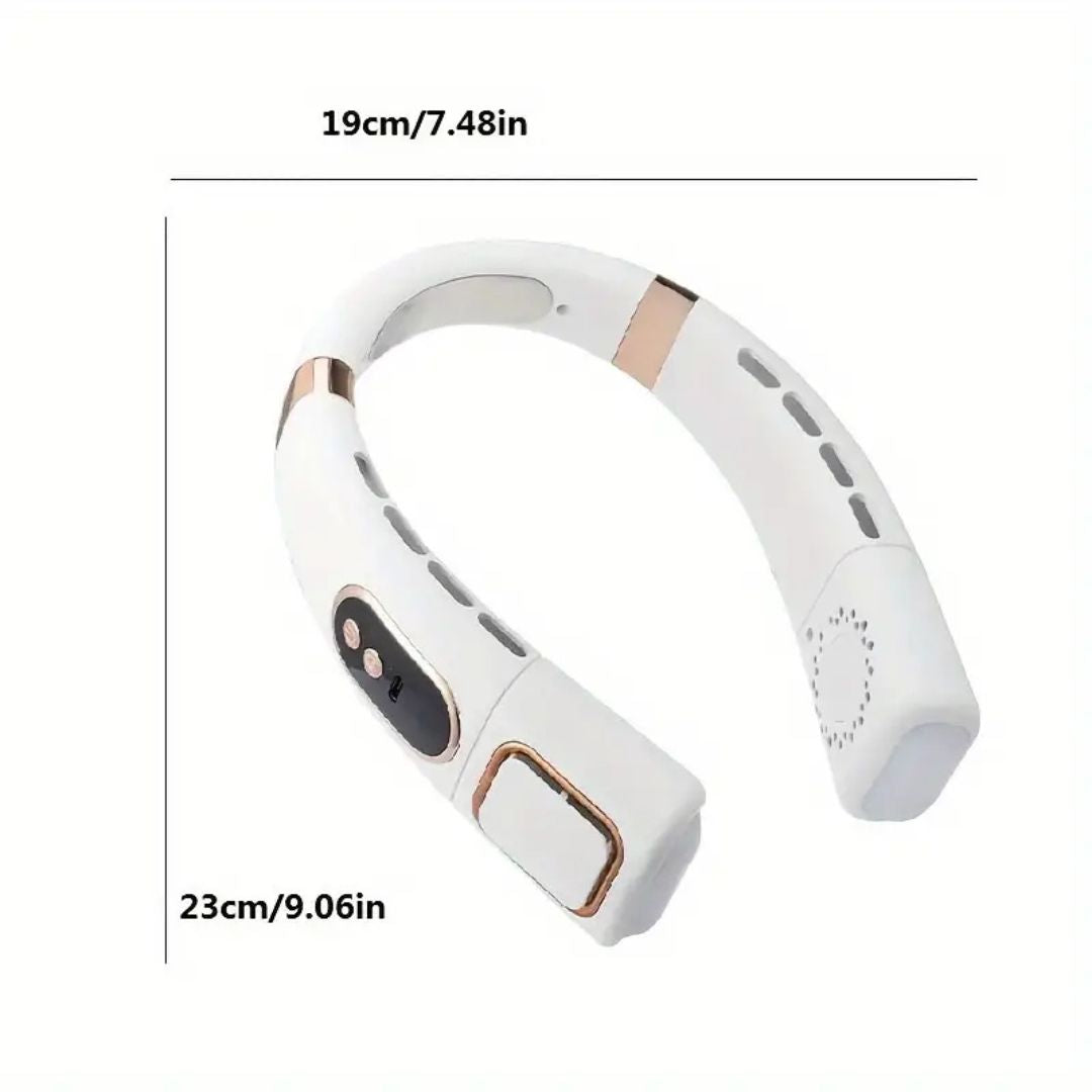 360° Bladeless Digital Neck Fan with LED Display