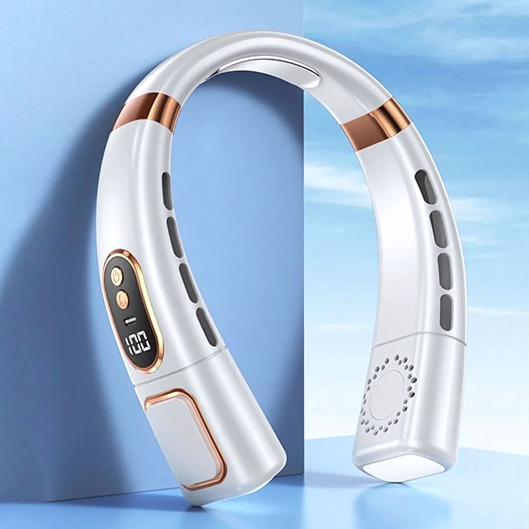 360° Bladeless Digital Neck Fan with LED Display