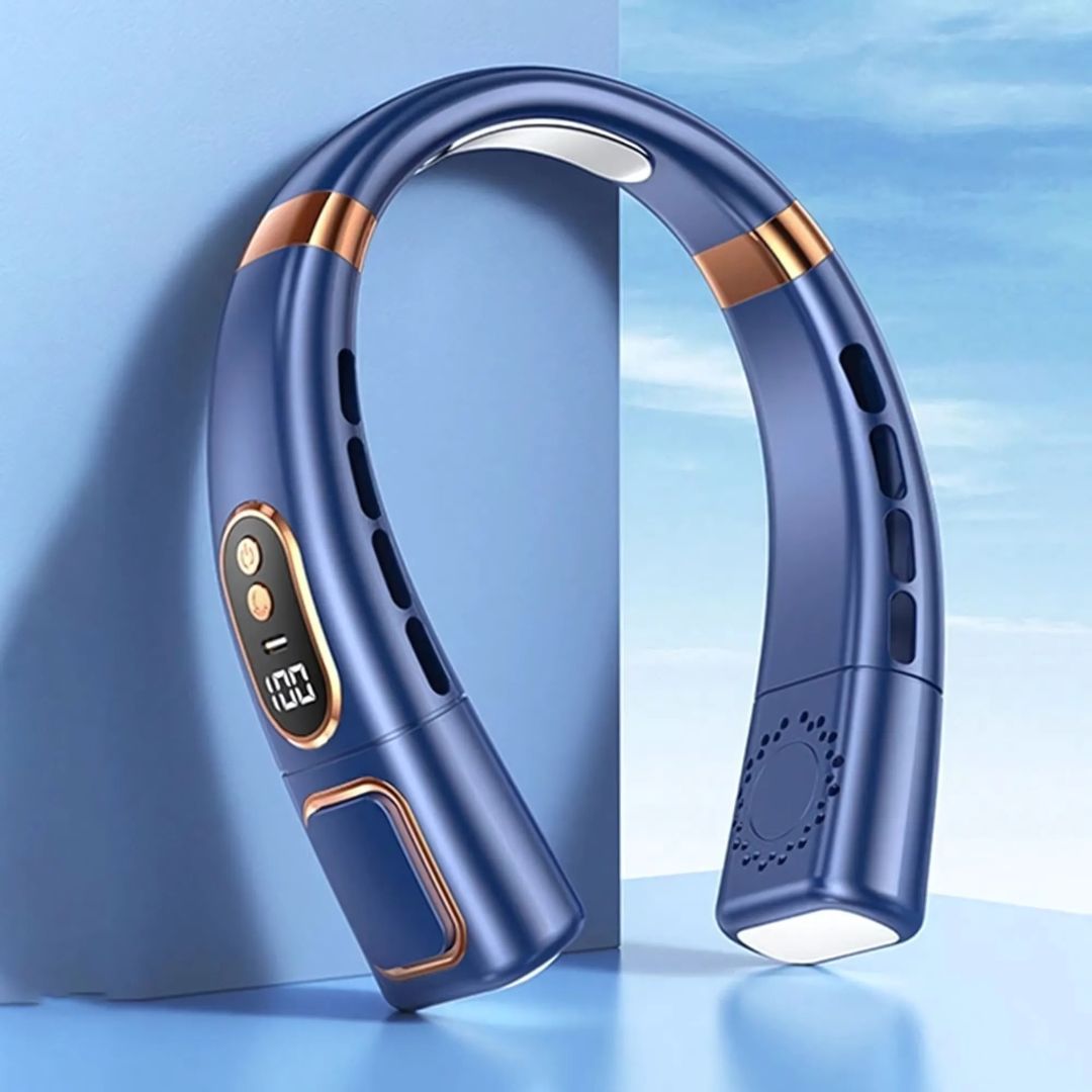 360° Bladeless Digital Neck Fan with LED Display