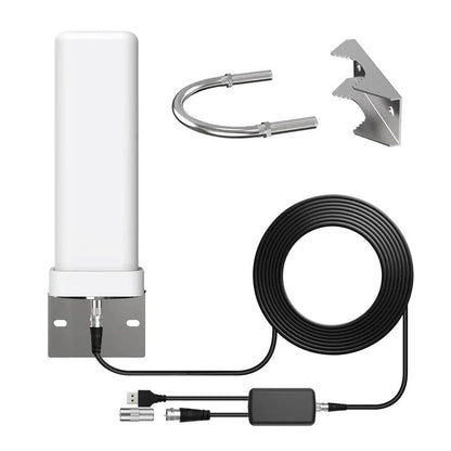 360° Outdoor HDTV Antenna with Signal Amplifier and Long Range Reception