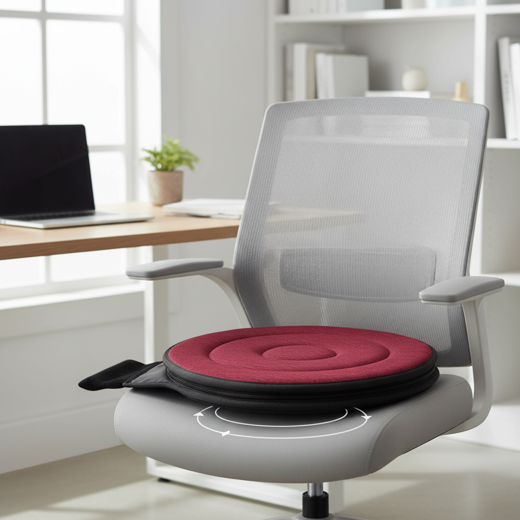 360° Rotating Swivel Seat Cushion Memory Foam Portable Chair Pad