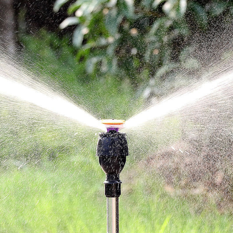 360° Rotating Tripod Garden Sprinkler with Adjustable Spray