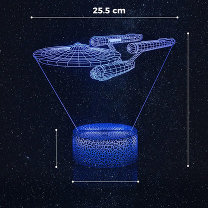 3D Enterprise Spaceship LED Optical Illusion Lamp