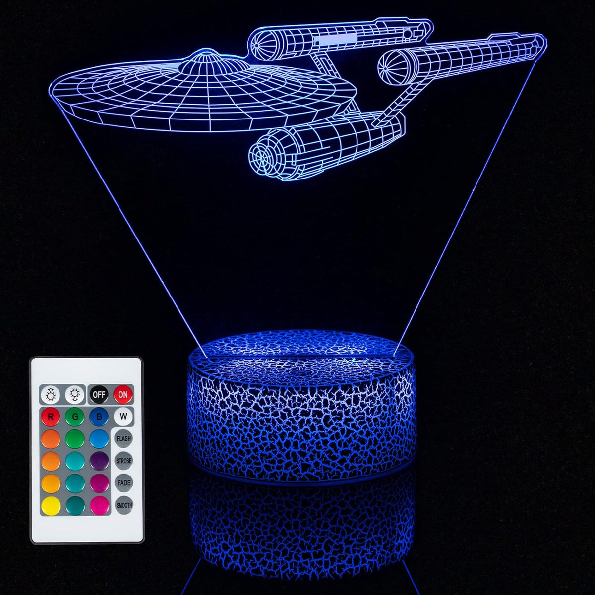 3D Enterprise Spaceship LED Optical Illusion Lamp