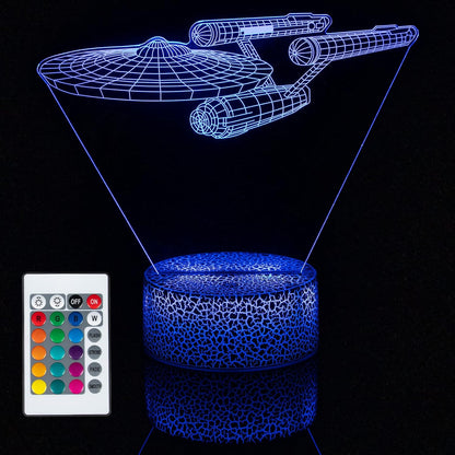 3D Enterprise Spaceship LED Optical Illusion Lamp