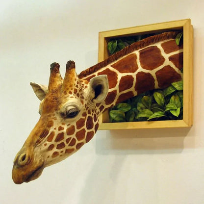 3D Giraffe Head Wall Sculpture Decorative Wall Art