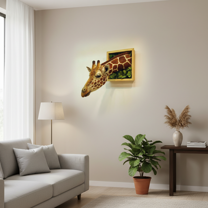 3D Giraffe Head Wall Sculpture Decorative Wall Art
