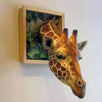 3D Giraffe Head Wall Sculpture Decorative Wall Art
