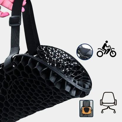 3D Honeycomb Motorcycle Seat Cushion with Shock Absorbing Gel