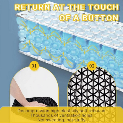 3D Honeycomb Motorcycle Seat Cushion with Shock Absorbing Gel