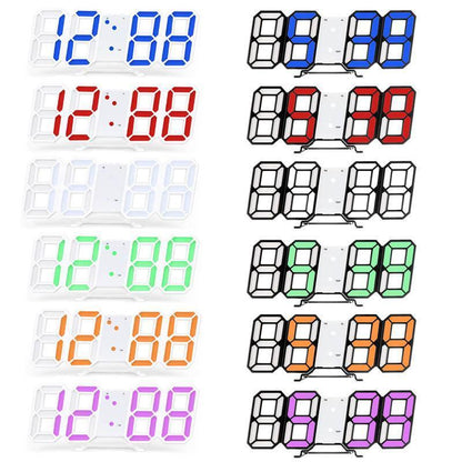 3D LED Digital Alarm Clock with Time Date Temperature Display