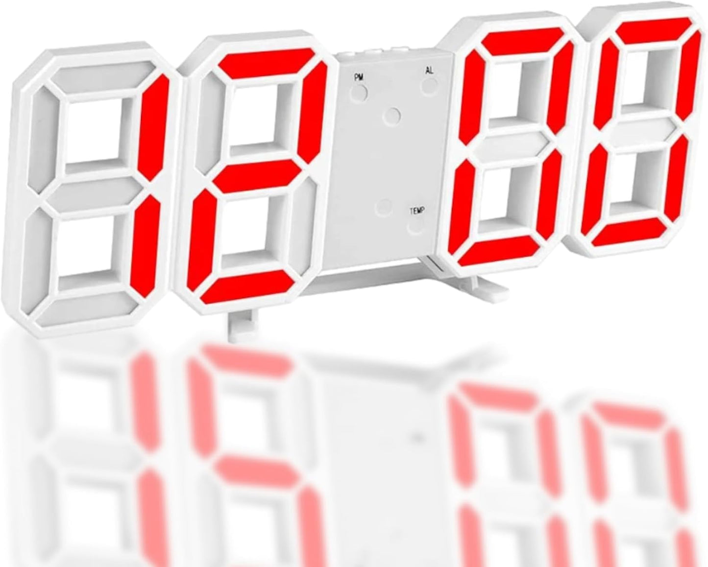 3D LED Digital Alarm Clock with Time Date Temperature Display