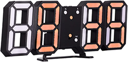3D LED Digital Alarm Clock with Time Date Temperature Display