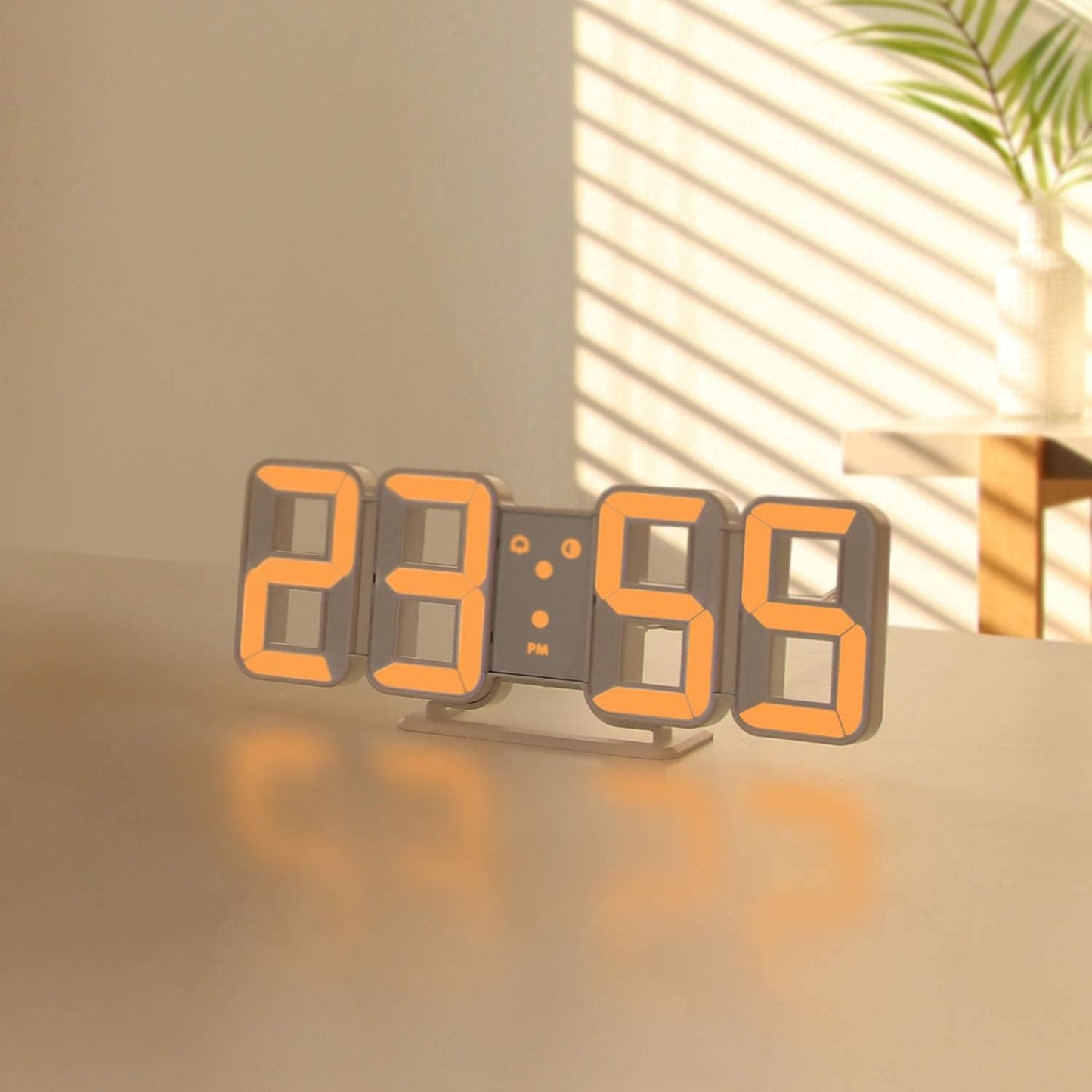 3D LED Digital Alarm Clock with Time Date Temperature Display