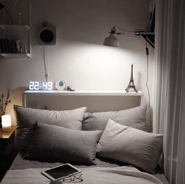 3D LED Digital Alarm Clock with Time Date Temperature Display