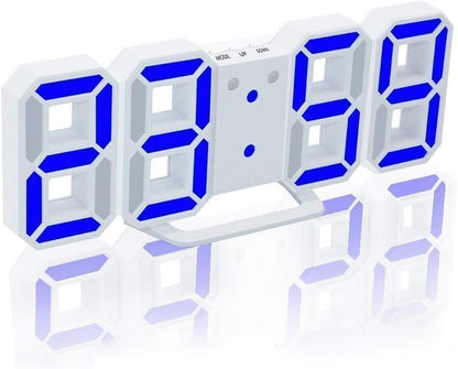 3D LED Digital Alarm Clock with Time Date Temperature Display