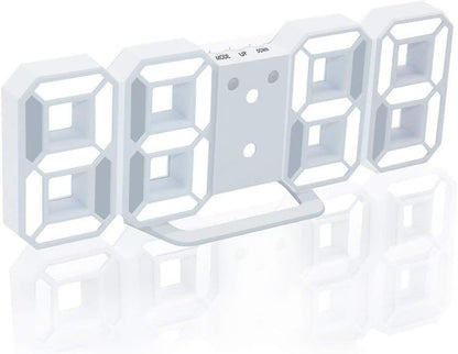 3D LED Digital Alarm Clock with Time Date Temperature Display