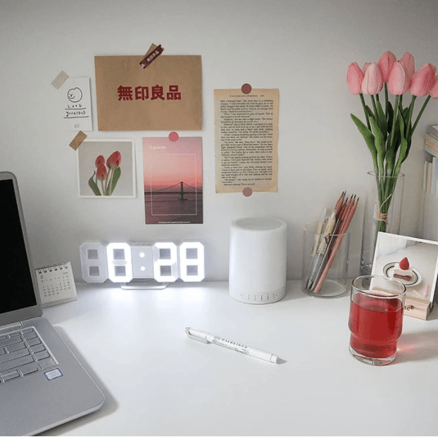 3D LED Digital Alarm Clock with Time Date Temperature Display