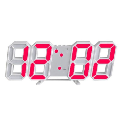 3D LED Digital Wall Clock with Adjustable Brightness