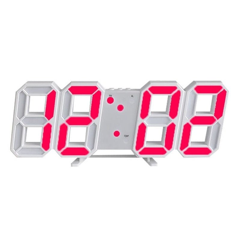 3D LED Digital Wall Clock with Adjustable Brightness