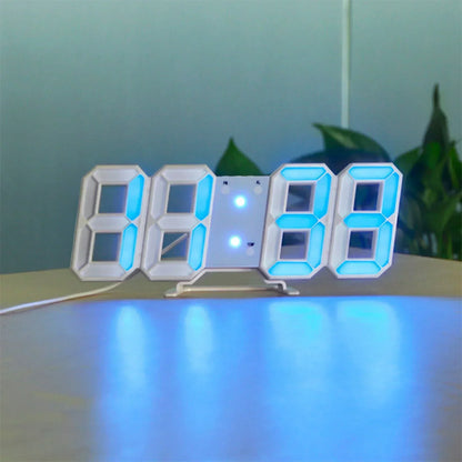 3D LED Digital Wall Clock with Adjustable Brightness