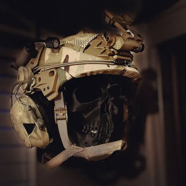 3D Skull Helmet Wall Display Stand