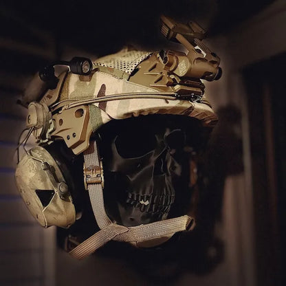 3D Skull Helmet Wall Display Stand