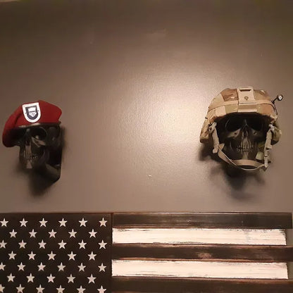 3D Skull Helmet Wall Display Stand