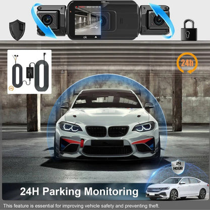 4 Channel Car Dash Camera with WiFi Night Vision and Parking Monitor