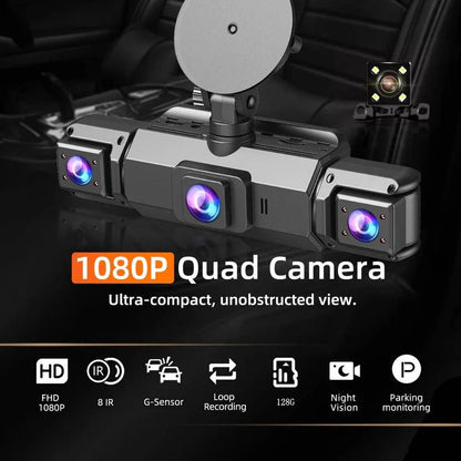 4 Channel Car Dash Camera with WiFi Night Vision and Parking Monitor