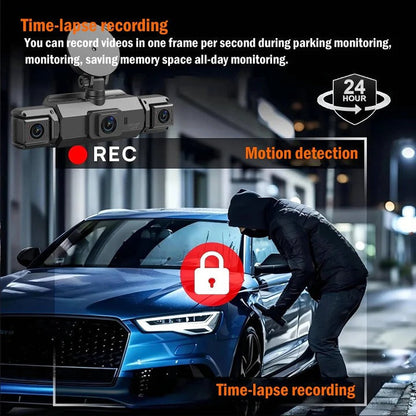 4 Channel Car Dash Camera with WiFi Night Vision and Parking Monitor