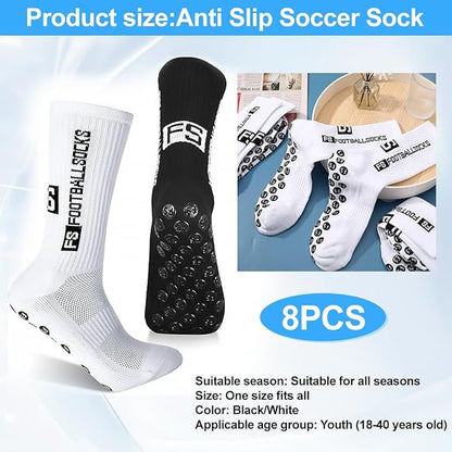 4 Pairs Non Slip Sports Grip Socks