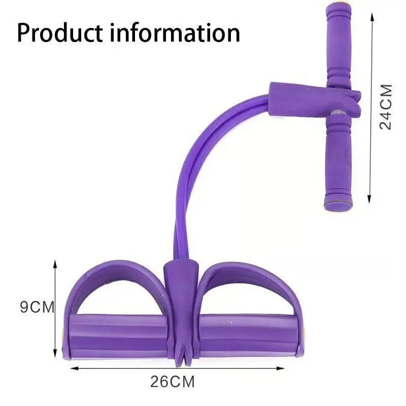 4 Tube Pedal Resistance Band Full Body Trainer