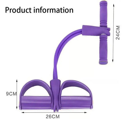 4 Tube Pedal Resistance Band Full Body Trainer
